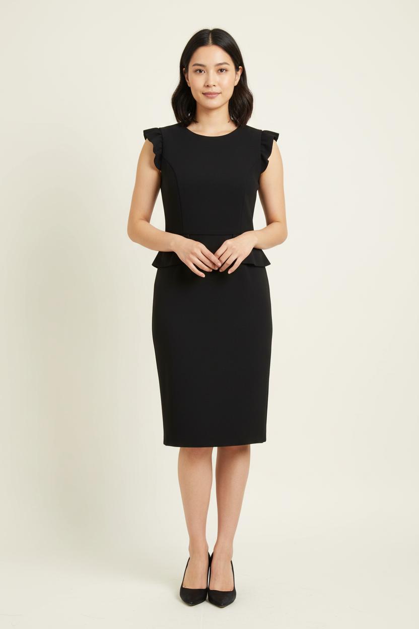Robe Midi Noire - Taille L/40 de la marque Sandro | PARAD61935 - Vendu par Paradigme - Image 1