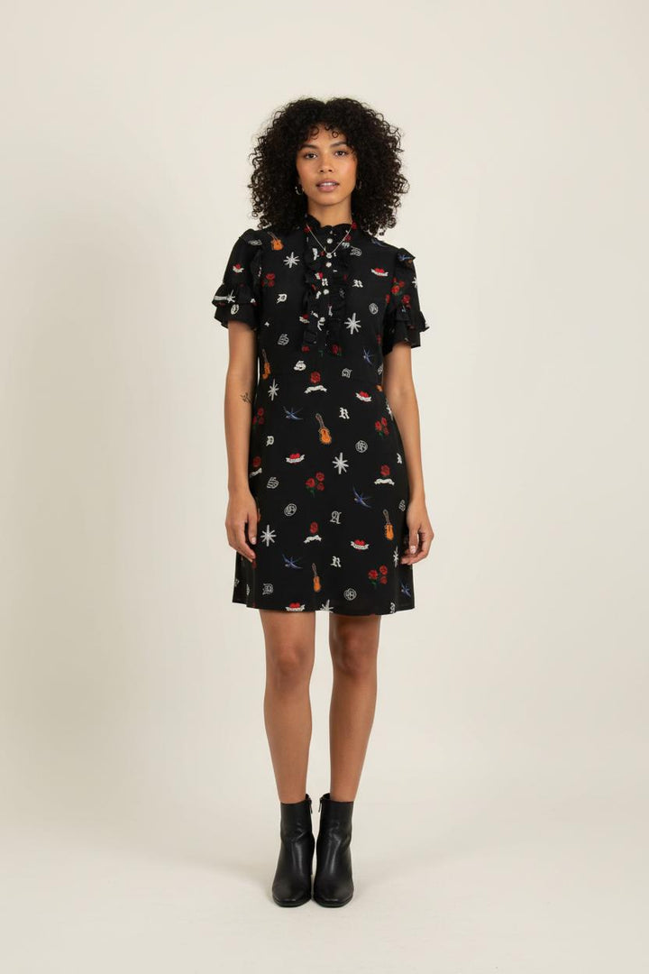 Robe Courte Noire - Taille M/38 de la marque Sandro | PARAD61940 - Vendu par Paradigme - Image 1