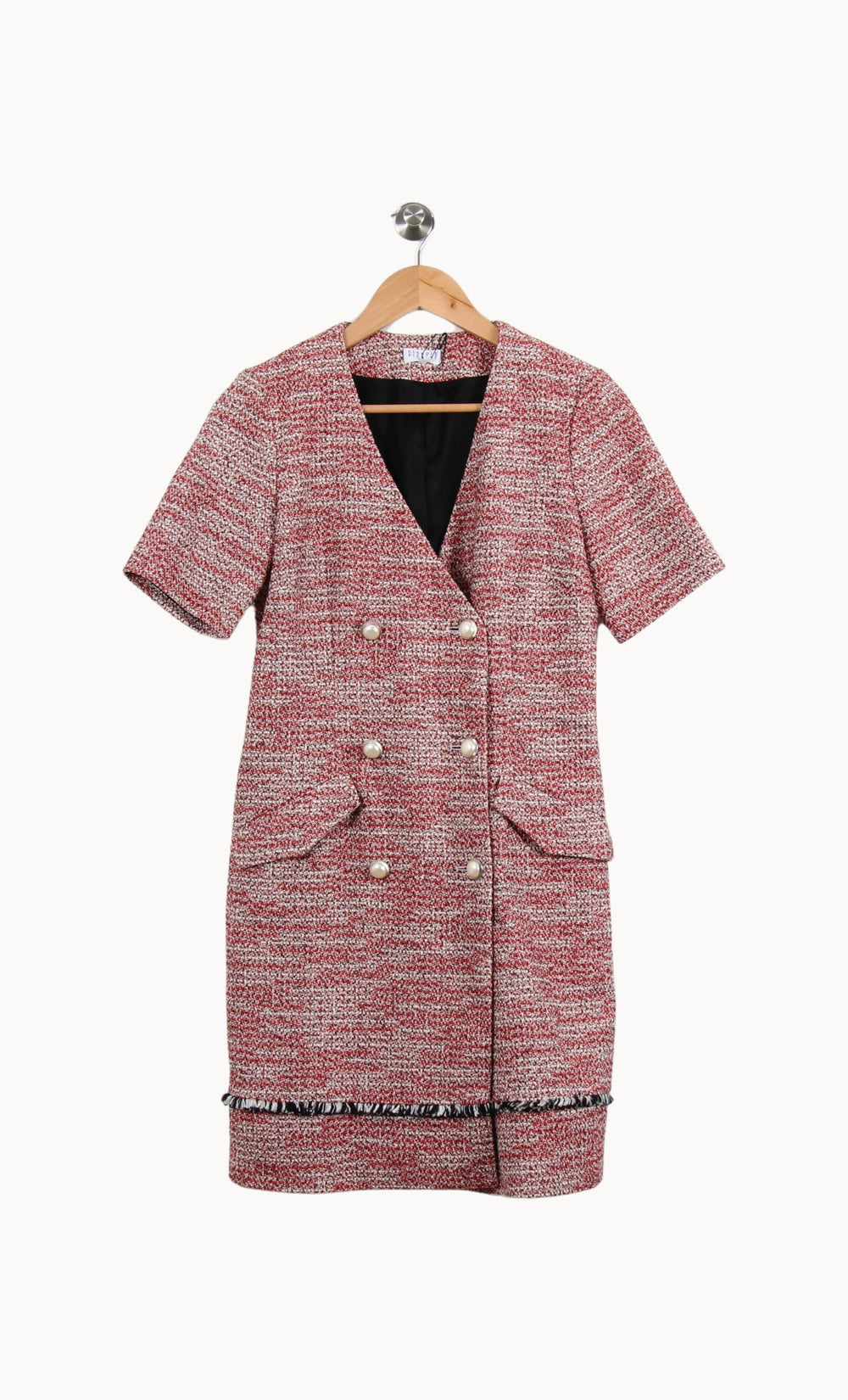 Robe Blazer Rouge - Taille M/38 de la marque Claudie Pierlot | PARAD61948 - Vendu par Paradigme - Image 2