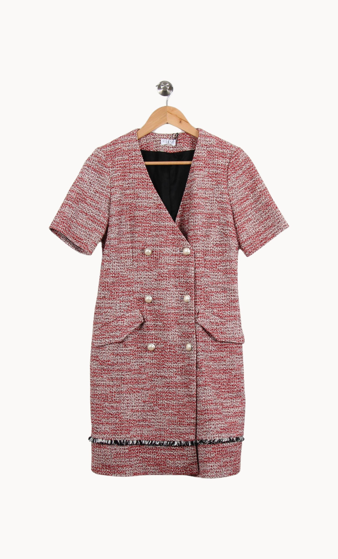 Robe Blazer Rouge - Taille M/38 de la marque Claudie Pierlot | PARAD61948 - Vendu par Paradigme - Image 2
