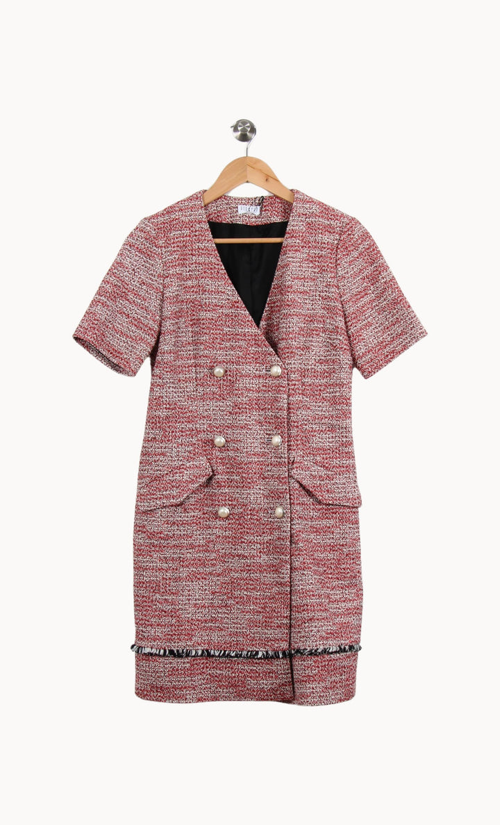 Robe Blazer Rouge - Taille M/38 de la marque Claudie Pierlot | PARAD61948 - Vendu par Paradigme - Image 2