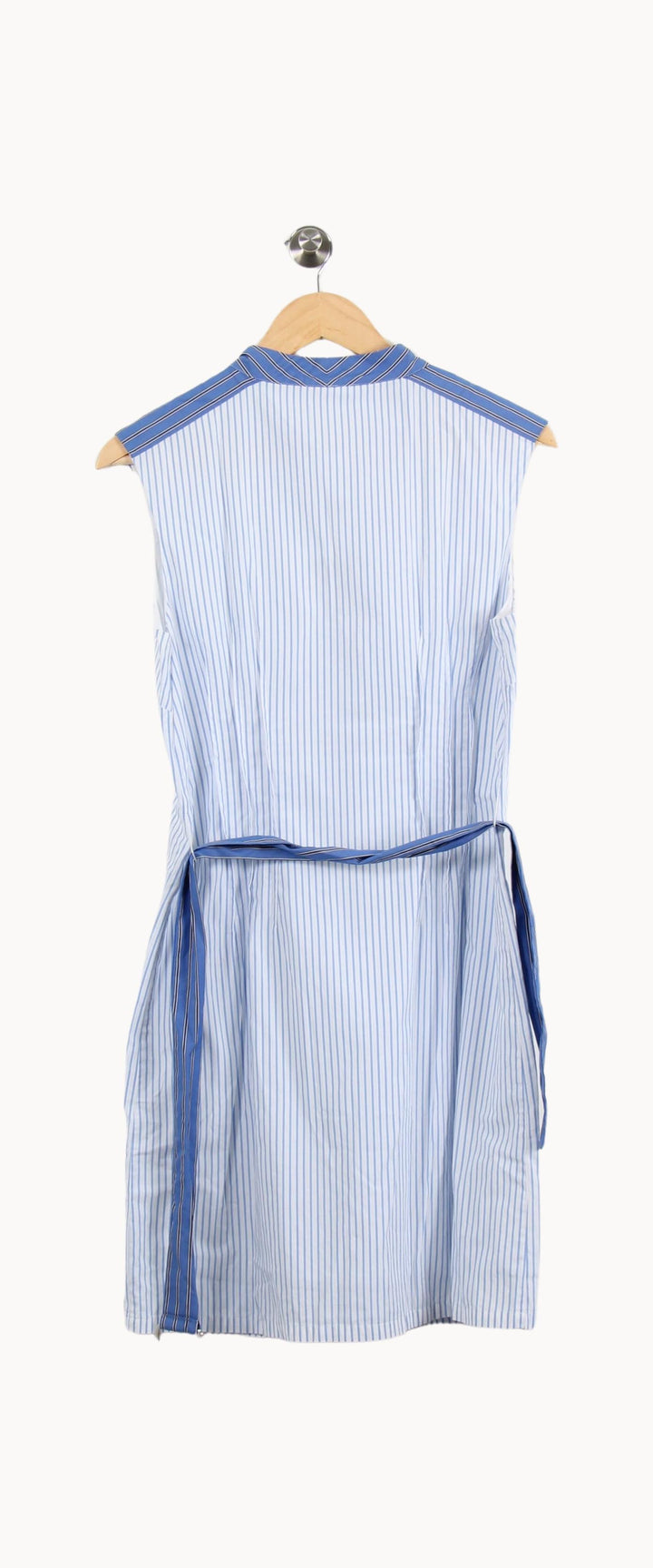 Robe Chemise Bleu et Blanc - Taille L/40 de la marque Claudie Pierlot | PARAD61949 - Vendu par Paradigme - Image 4