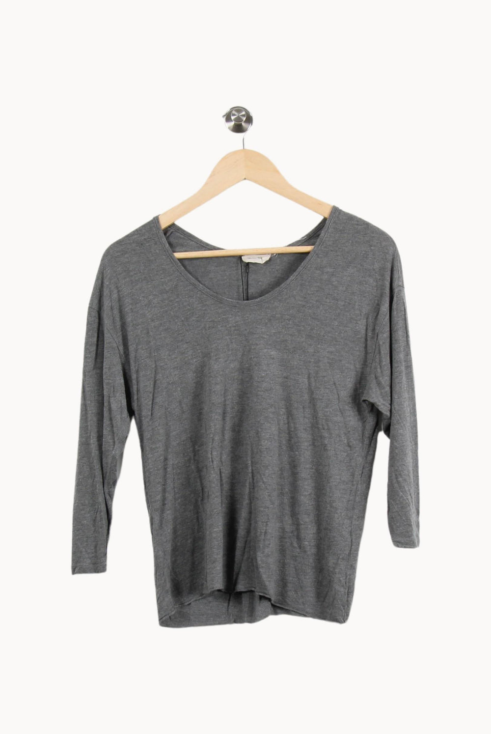 Tee-shirt Gris - Taille S/36 de la marque American Vintage | PARAD61959 - Vendu par Paradigme - Image 2