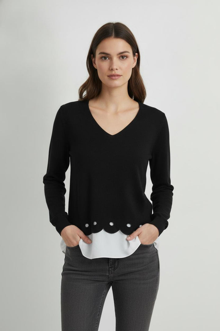 Pull Noir et Blanc - Taille S/36 de la marque Claudie Pierlot | PARAD61963 - Vendu par Paradigme - Image 1