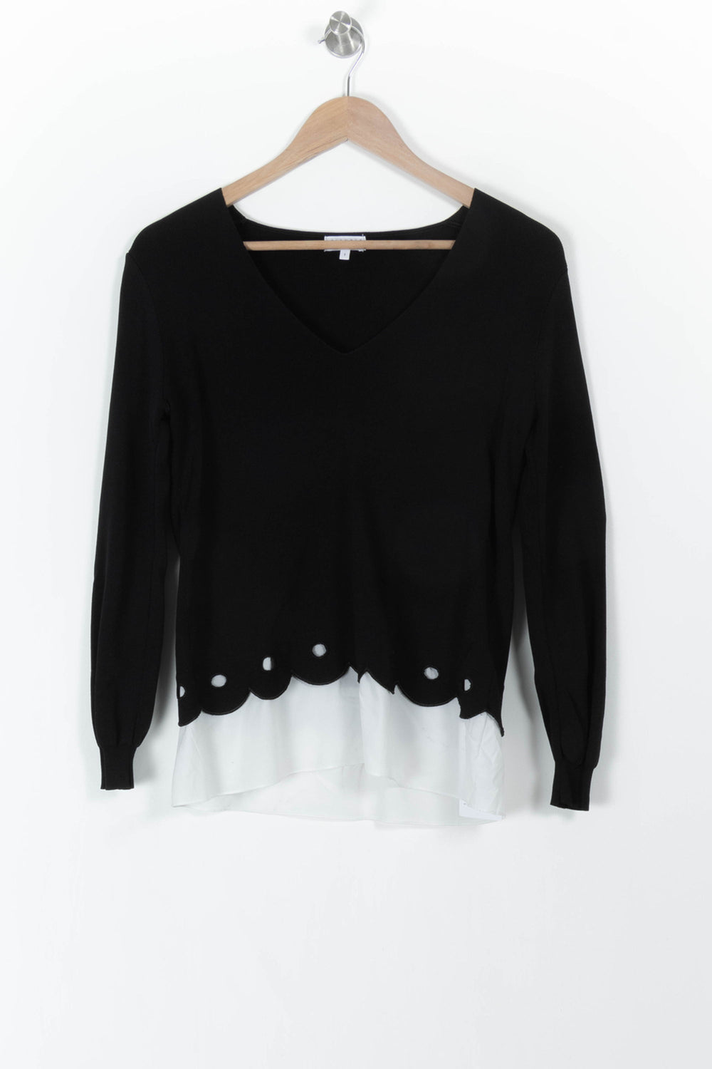 Pull Noir et Blanc - Taille S/36 de la marque Claudie Pierlot | PARAD61963 - Vendu par Paradigme - Image 2