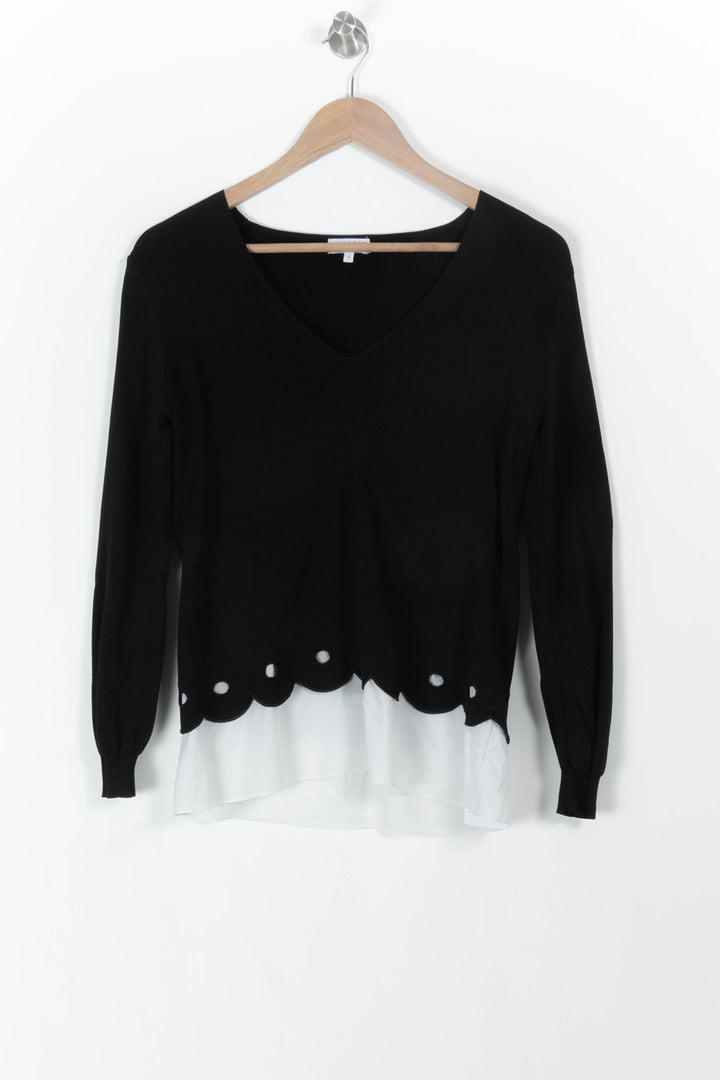 Pull Noir et Blanc - Taille S/36 de la marque Claudie Pierlot | PARAD61963 - Vendu par Paradigme - Image 2
