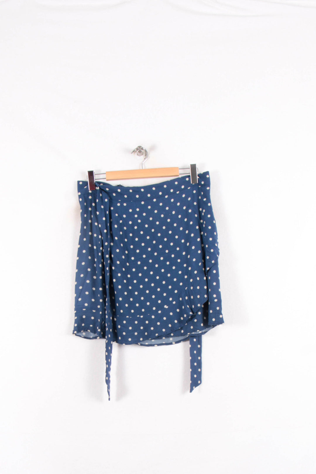 Jupe Portefeuille Bleue à Pois Blancs - Taille XL/42 de la marque SAAJ | PARAD61968 - Vendu par Paradigme - Image 2