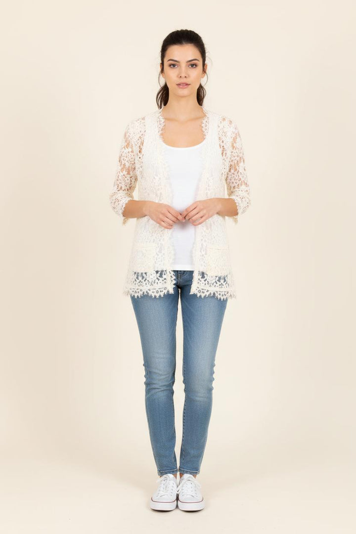 Blouse Dentelle Beige - Taille XS/34 de la marque The Kooples | PARAD61978 - Vendu par Paradigme - Image 1