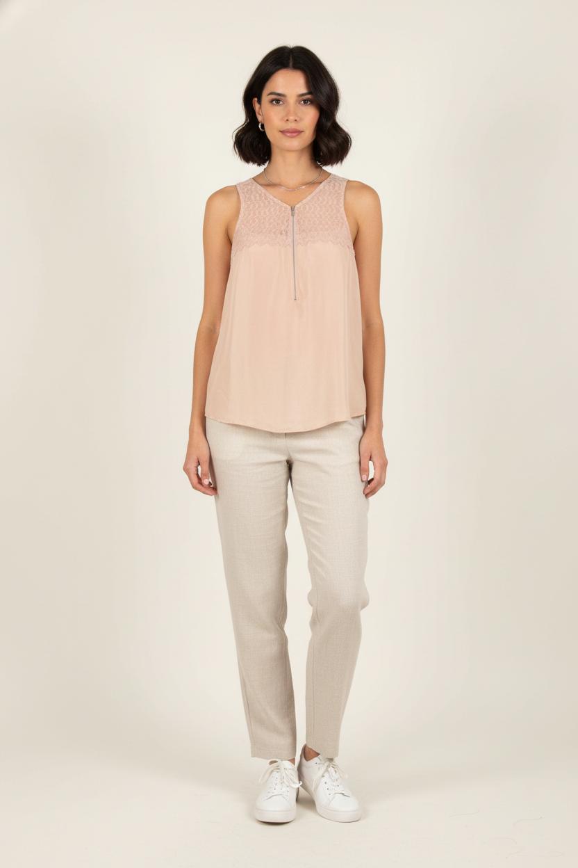 Débardeur Beige - Taille XS/34 de la marque The Kooples | PARAD61979 - Vendu par Paradigme - Image 1