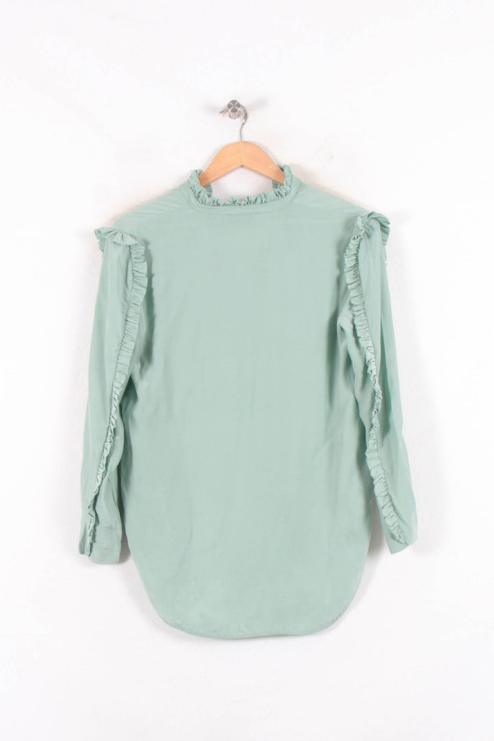 Blouse Verte - Taille S/36 de la marque Sandro | PARAD61983 - Vendu par Paradigme - Image 4