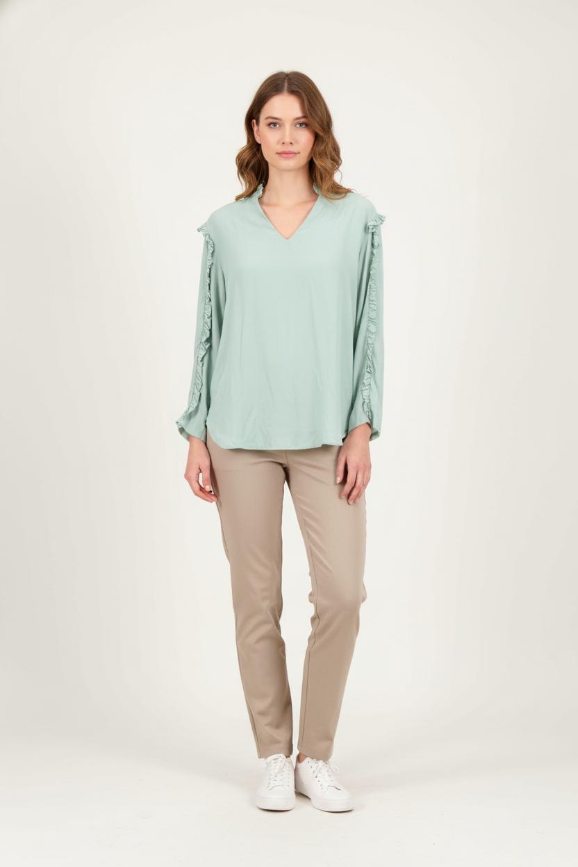 Blouse Verte - Taille S/36 de la marque Sandro | PARAD61983 - Vendu par Paradigme - Image 1