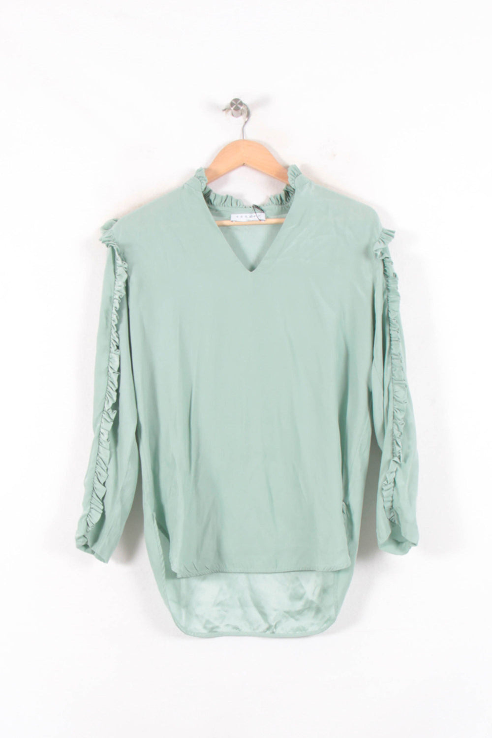 Blouse Verte - Taille S/36 de la marque Sandro | PARAD61983 - Vendu par Paradigme - Image 2