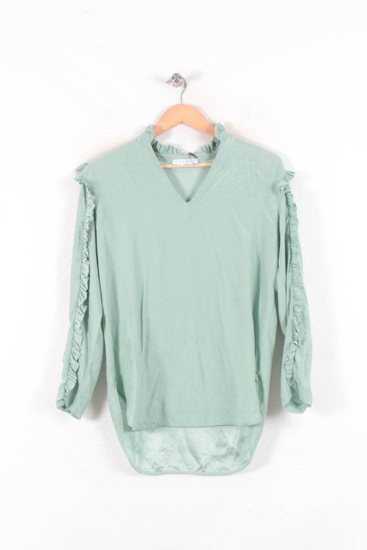Blouse Verte - Taille S/36 de la marque Sandro | PARAD61983 - Vendu par Paradigme - Image 2