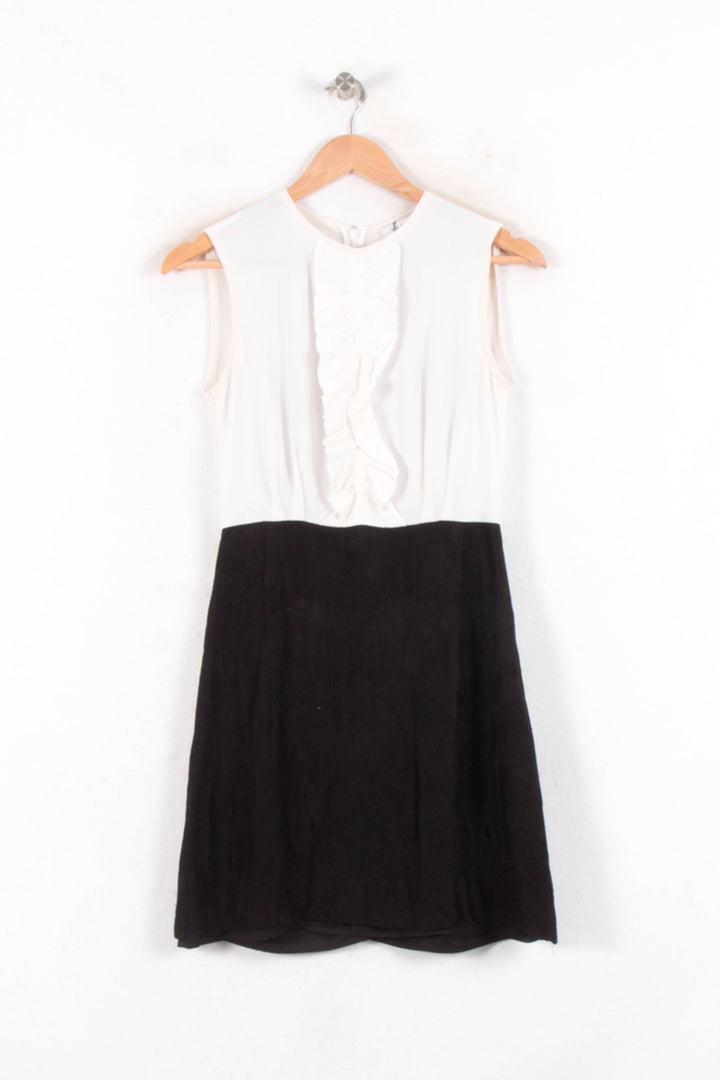 Robe Courte Blanche et Noire - Taille S/36 de la marque Sandro | PARAD61986 - Vendu par Paradigme - Image 2