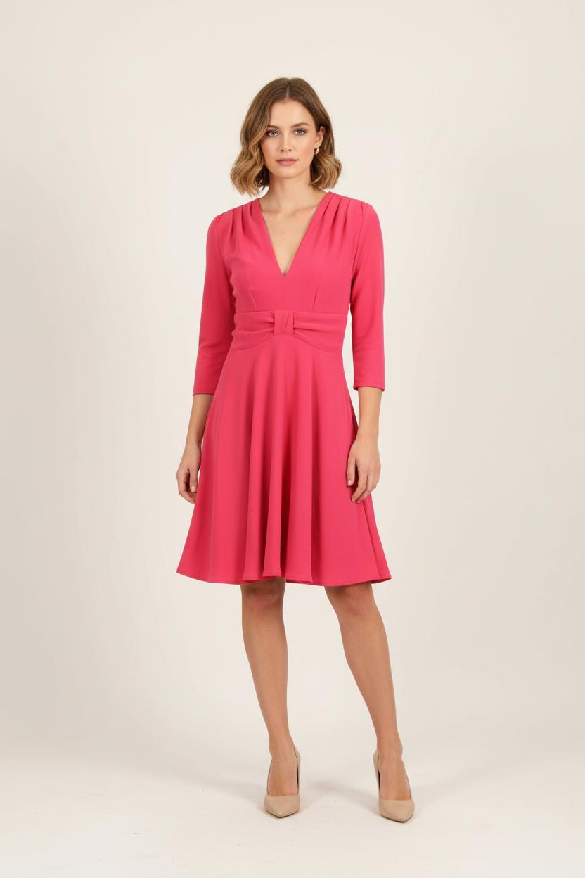 Robe Midi Rose - Taille S/36 de la marque Claudie Pierlot | PARAD62000 - Vendu par Paradigme - Image 1