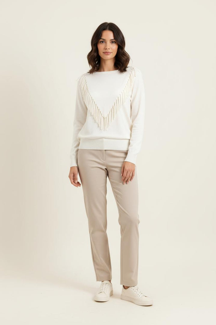 Pull Blanc - Taille S/36 de la marque IKKS | PARAD62002 - Vendu par Paradigme - Image 1