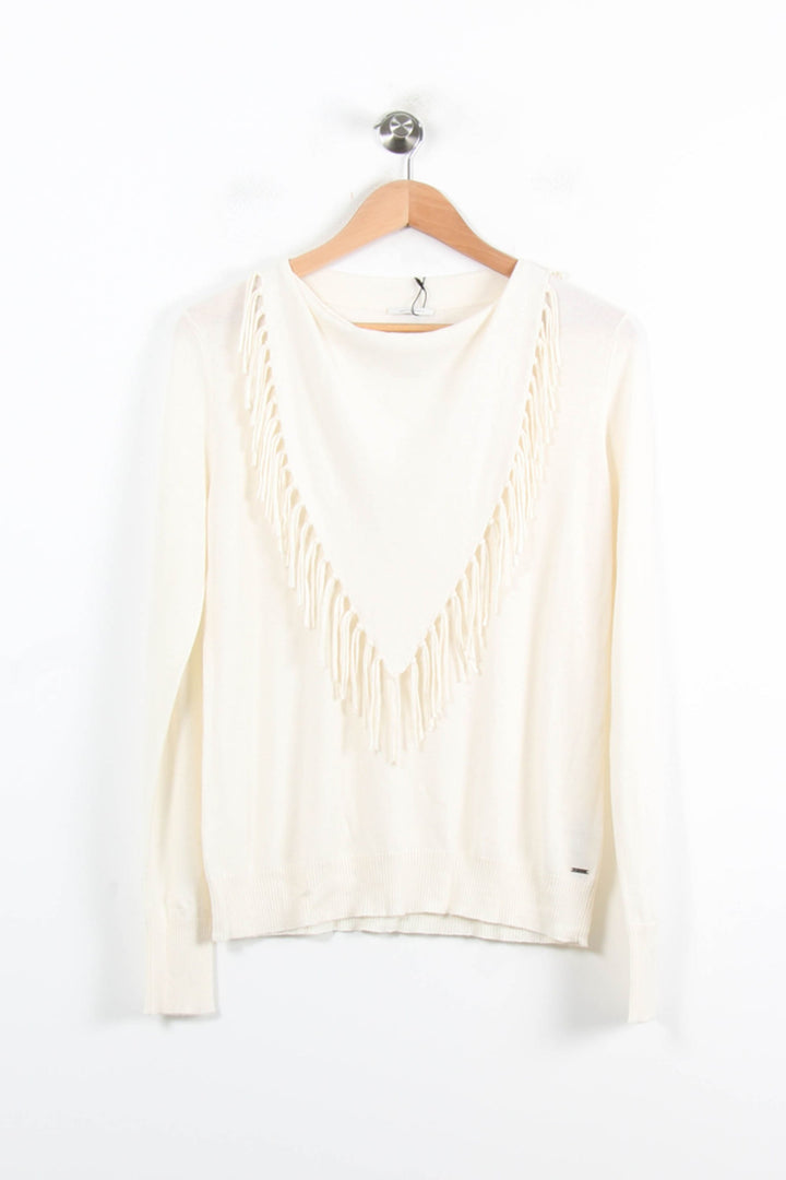 Pull Blanc - Taille S/36 de la marque IKKS | PARAD62002 - Vendu par Paradigme - Image 2