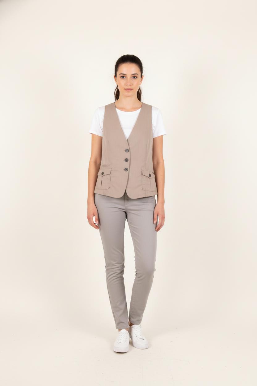 Gilet Marron - Taille L/40 de la marque IKKS | PARAD62008 - Vendu par Paradigme - Image 1