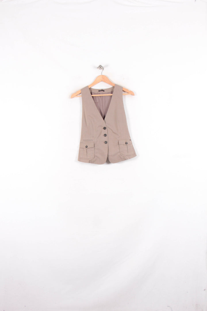 Gilet Marron - Taille L/40 de la marque IKKS | PARAD62008 - Vendu par Paradigme - Image 2