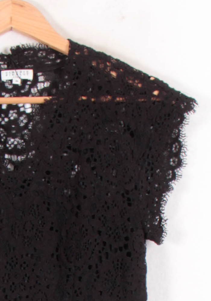 Robe Dentelle Noire - Taille S/36 de la marque Claudie Pierlot | PARAD62013 - Vendu par Paradigme - Image 3