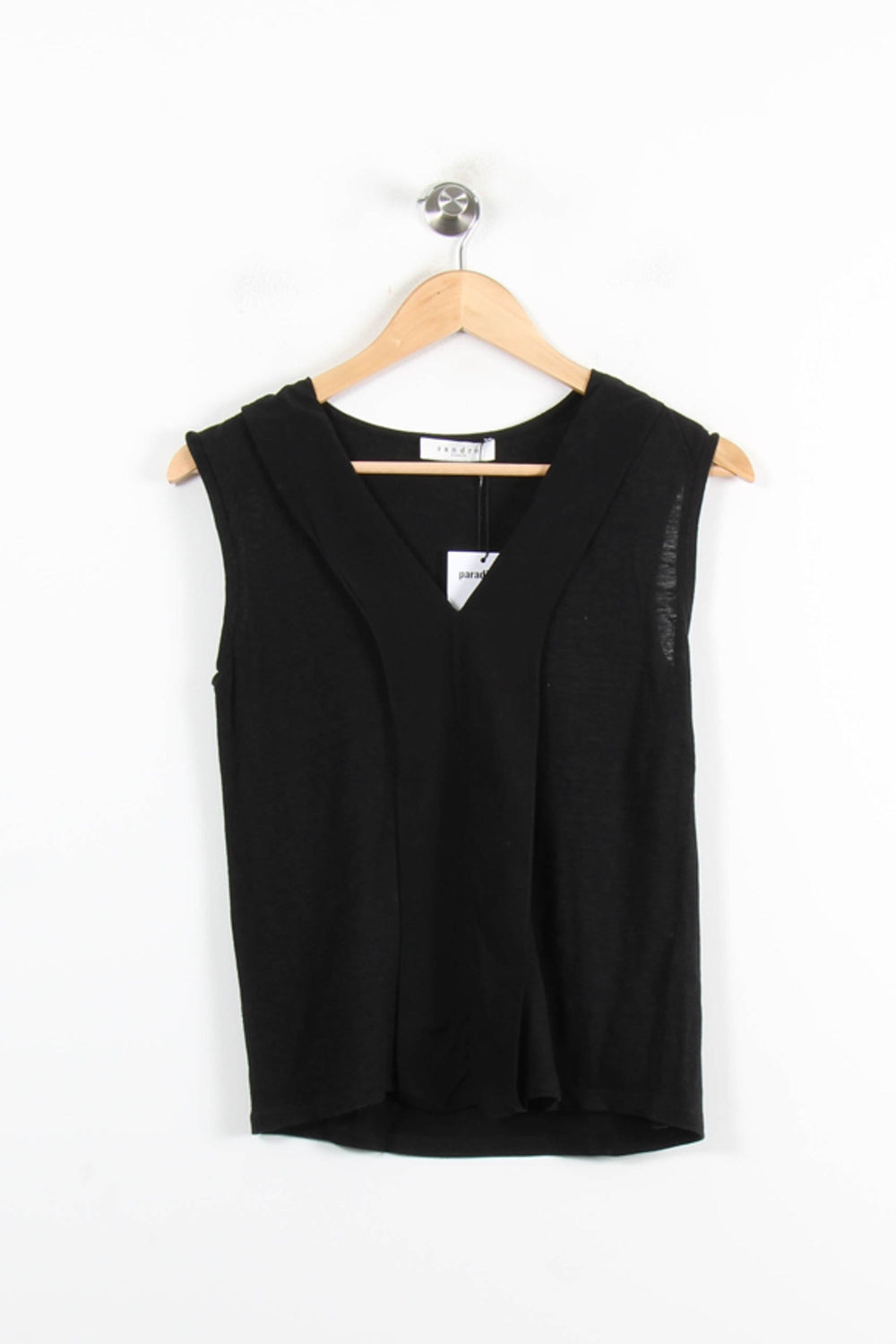 Débardeur Noir - Taille S/36 de la marque Sandro | PARAD62020 - Vendu par Paradigme - Image 2