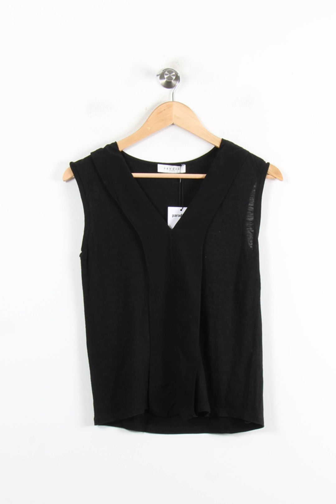 Débardeur Noir - Taille S/36 de la marque Sandro | PARAD62020 - Vendu par Paradigme - Image 2