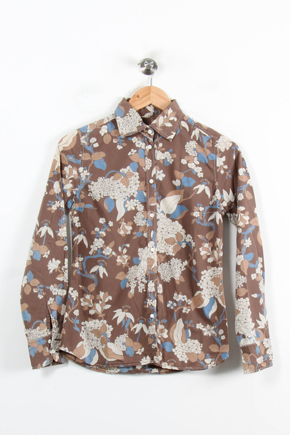 Chemise Fleurie Marron et Bleu - Taille S/36 de la marque Paul & Joe | PARAD62025 - Vendu par Paradigme - Image 2