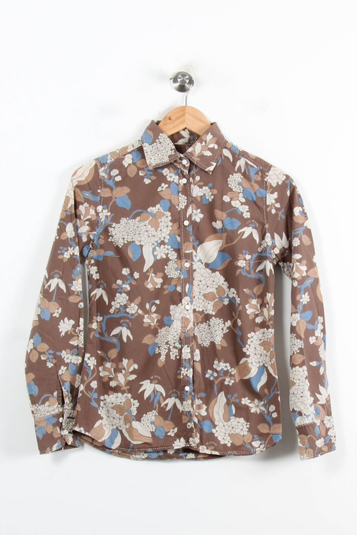 Chemise Fleurie Marron et Bleu - Taille S/36 de la marque Paul & Joe | PARAD62025 - Vendu par Paradigme - Image 2