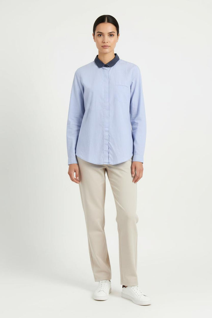 Chemise Bleu et Bleu Marine - Taille S/36 de la marque The Kooples | PARAD62026 - Vendu par Paradigme - Image 1