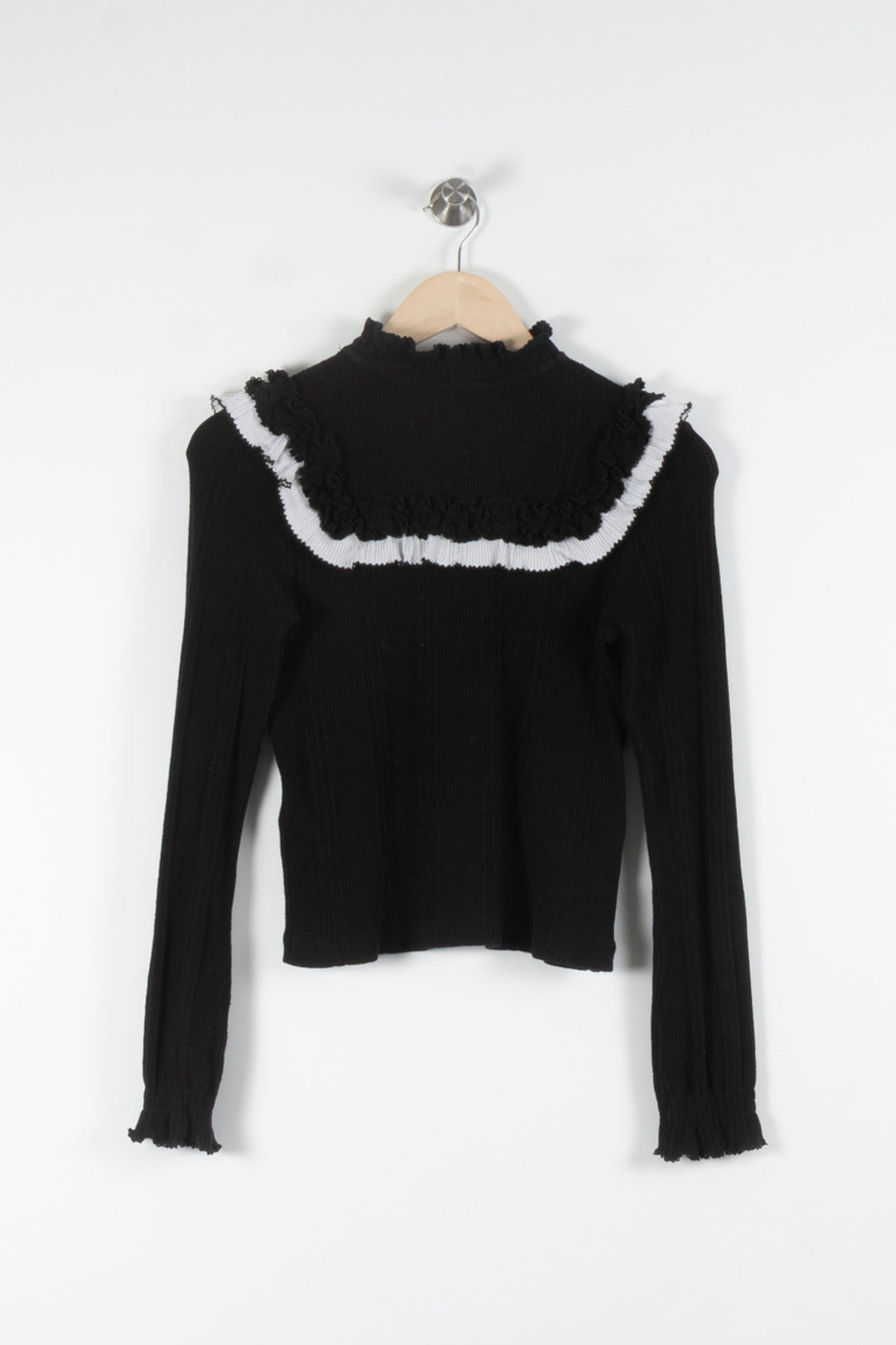 Pull Noir et Blanc - Taille S/36 de la marque Sandro | PARAD62031 - Vendu par Paradigme - Image 4
