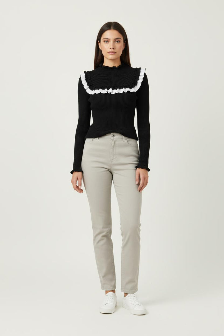 Pull Noir et Blanc - Taille S/36 de la marque Sandro | PARAD62031 - Vendu par Paradigme - Image 1