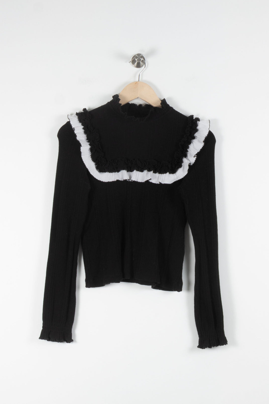 Pull Noir et Blanc - Taille S/36 de la marque Sandro | PARAD62031 - Vendu par Paradigme - Image 2