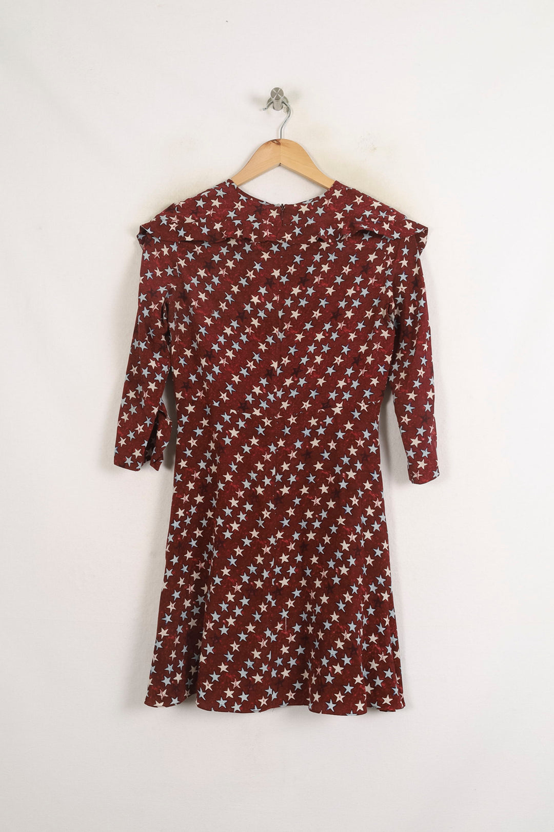 Robe Évasée Bordeaux et Blanche - Taille S/36 de la marque Sandro | PARAD62034 - Vendu par Paradigme - Image 4