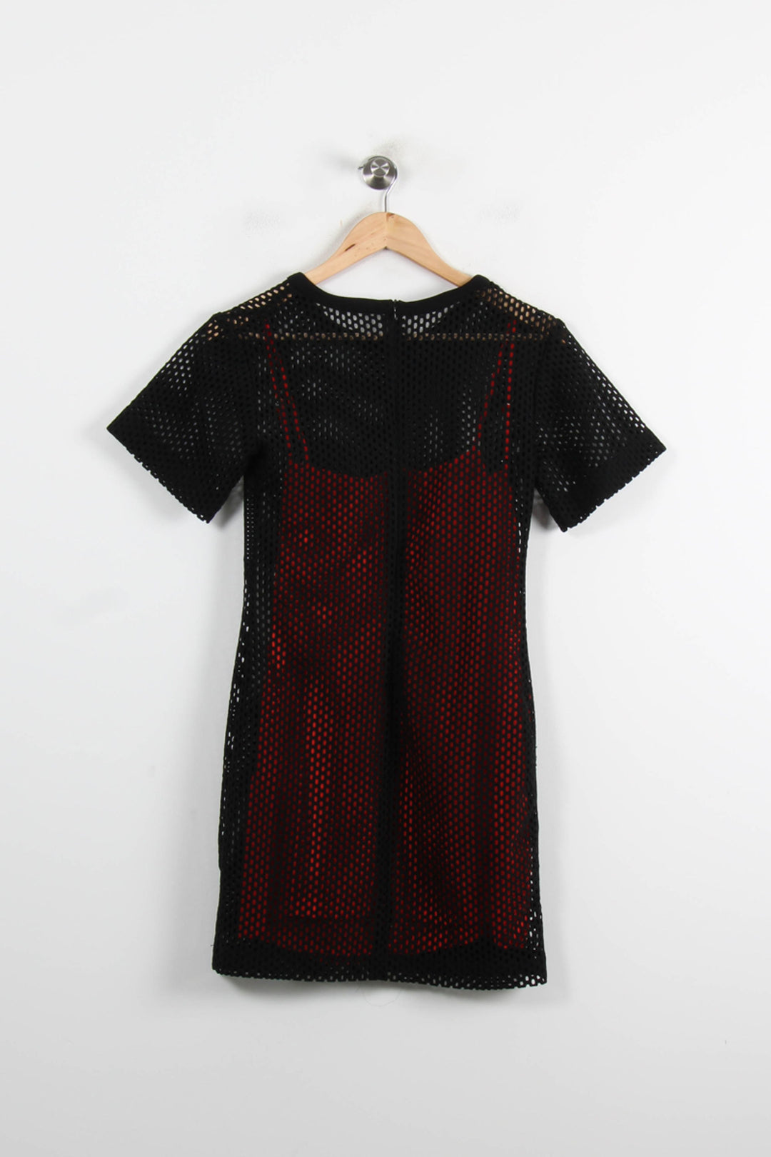 Robe Courte Noire et Rouge - Taille S/36 de la marque Sandro | PARAD62037 - Vendu par Paradigme - Image 4