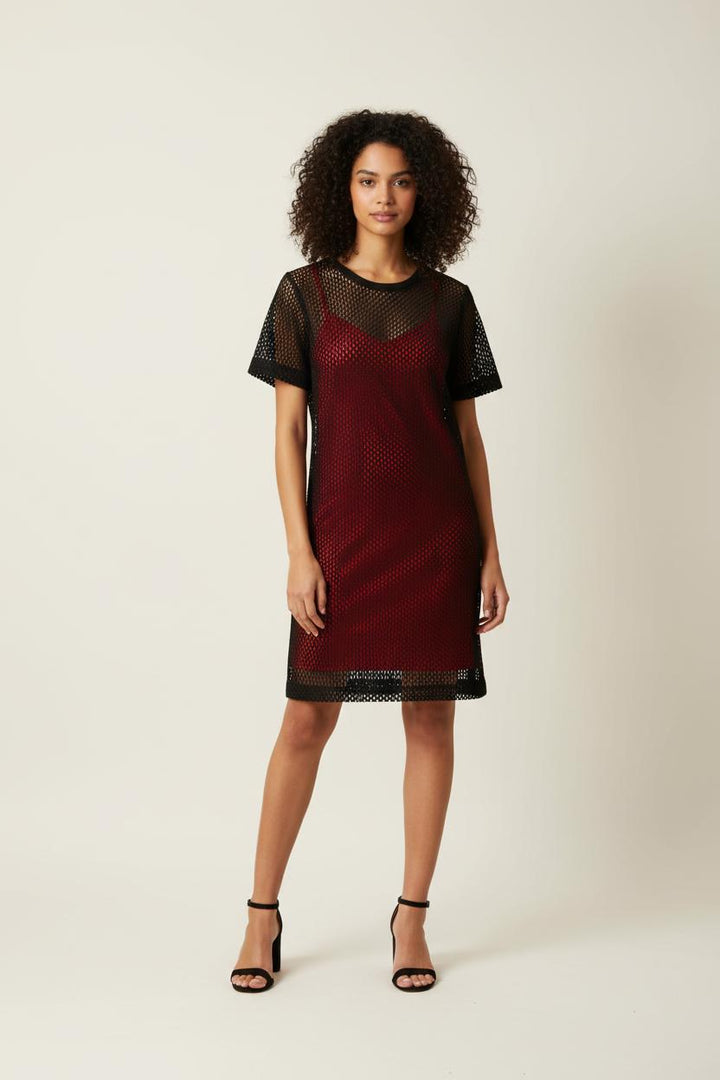 Robe Courte Noire et Rouge - Taille S/36 de la marque Sandro | PARAD62037 - Vendu par Paradigme - Image 1