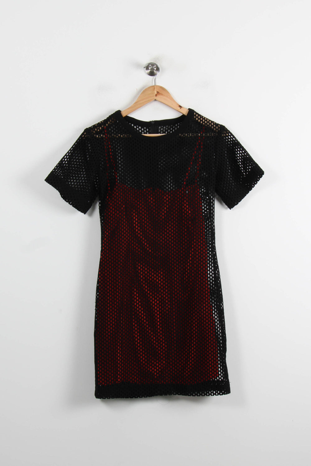 Robe Courte Noire et Rouge - Taille S/36 de la marque Sandro | PARAD62037 - Vendu par Paradigme - Image 2