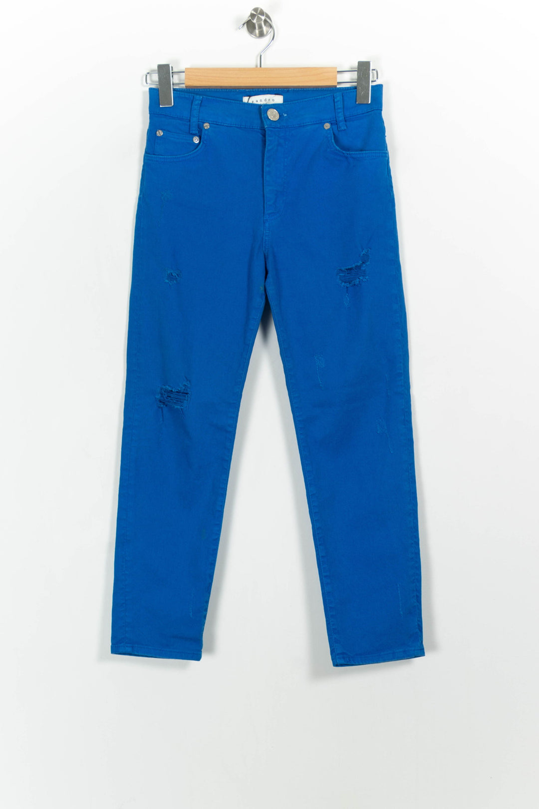 Jean Droit Bleu - Taille XS/34 de la marque Sandro | PARAD62040 - Vendu par Paradigme - Image 2