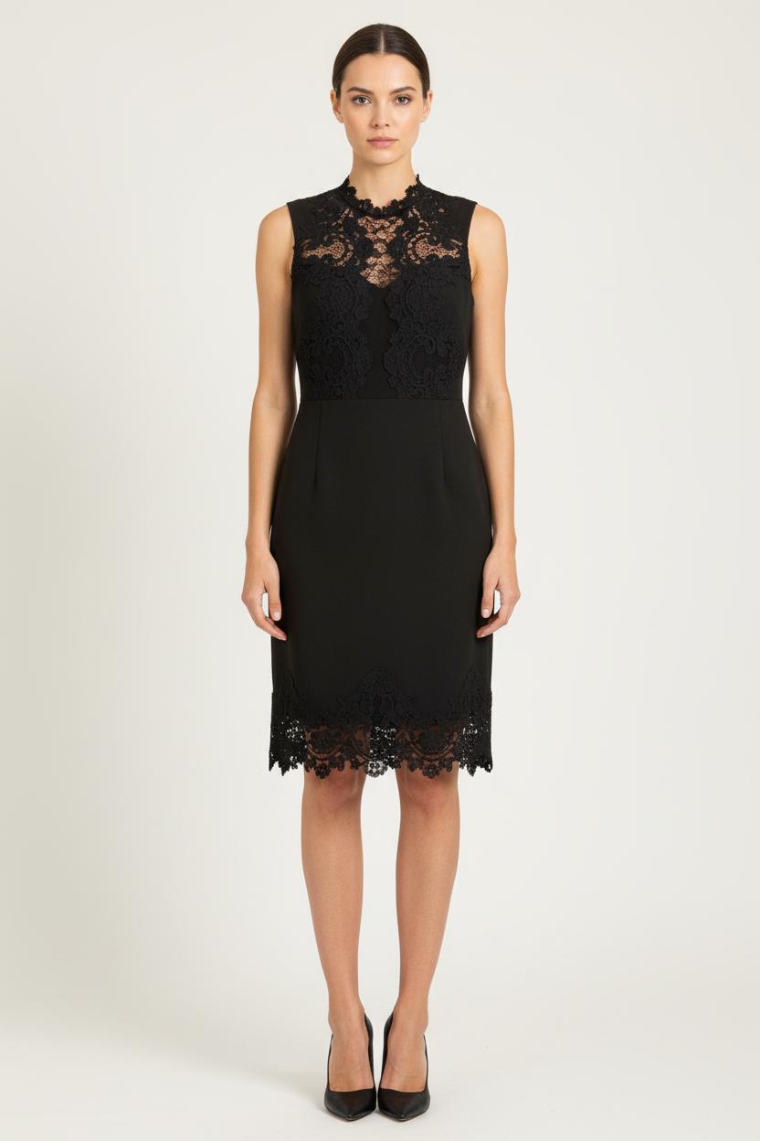 Robe Dentelle Noire - Taille S/36 de la marque Sandro | PARAD62048 - Vendu par Paradigme - Image 1