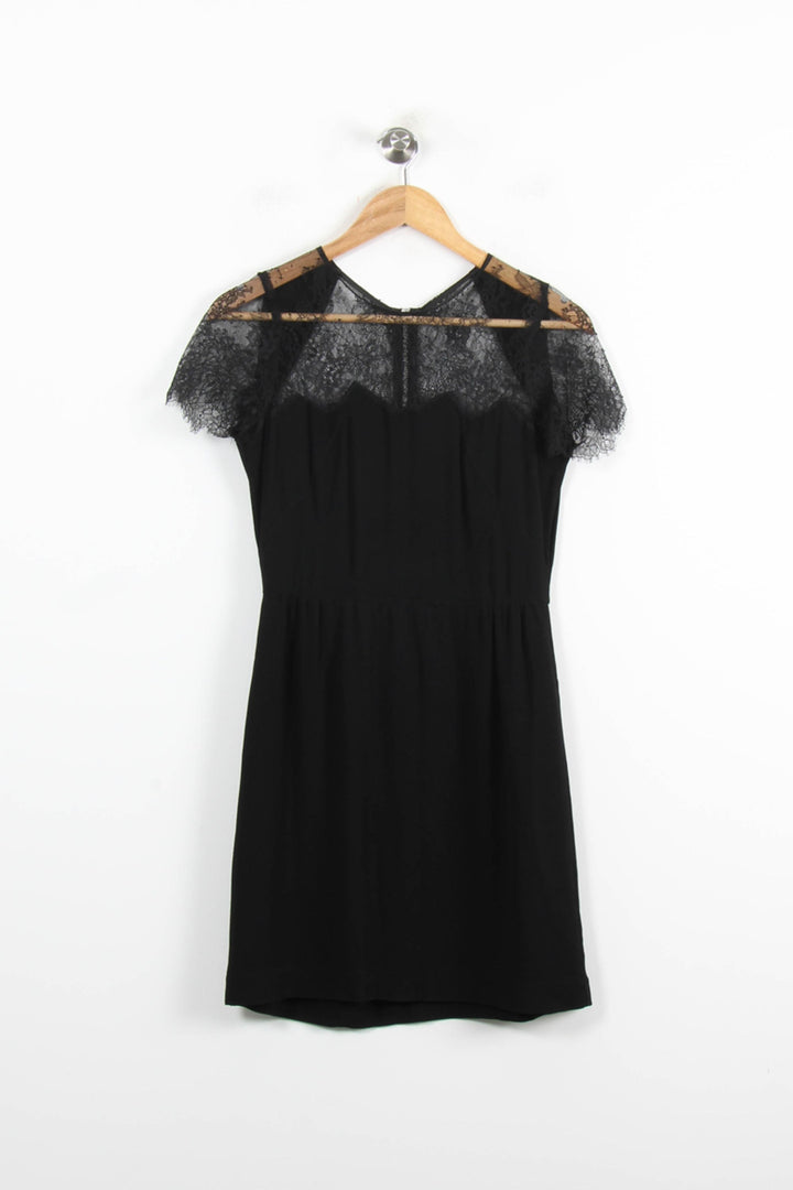 Robe en Dentelle Noire - Taille S/36 de la marque Sandro | PARAD62049 - Vendu par Paradigme - Image 2