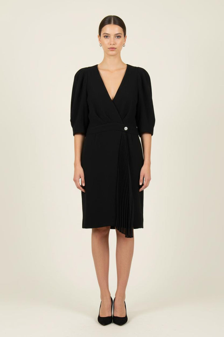 Robe Midi Noire - Taille S/36 de la marque Sandro | PARAD62054 - Vendu par Paradigme - Image 1
