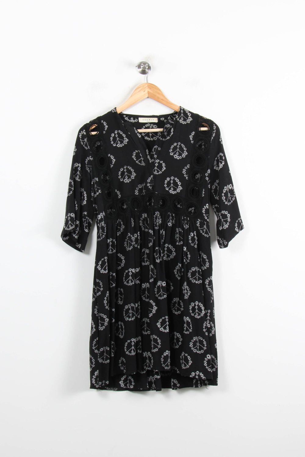 Robe Noire et Blanche - Taille S/36 de la marque Sandro | PARAD62061 - Vendu par Paradigme - Image 2
