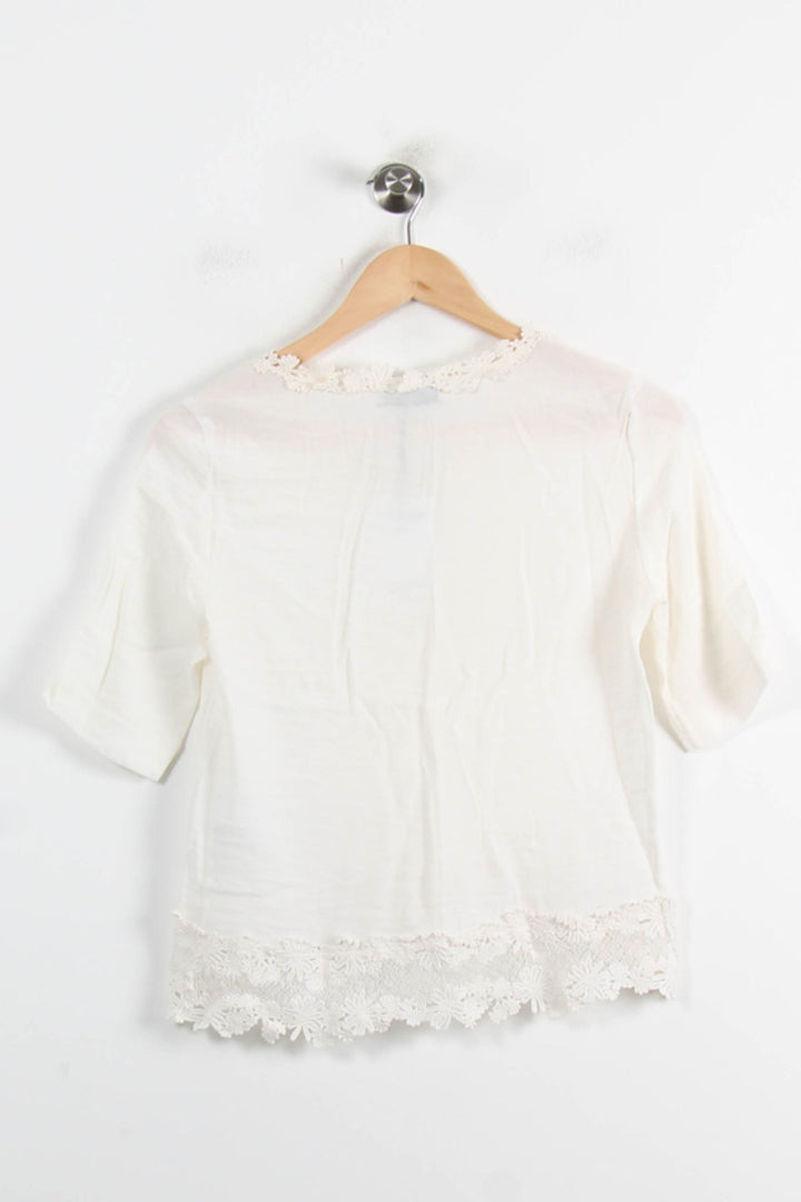 Blouse Blanche - Taille S/36 de la marque Sandro | PARAD62062 - Vendu par Paradigme - Image 4