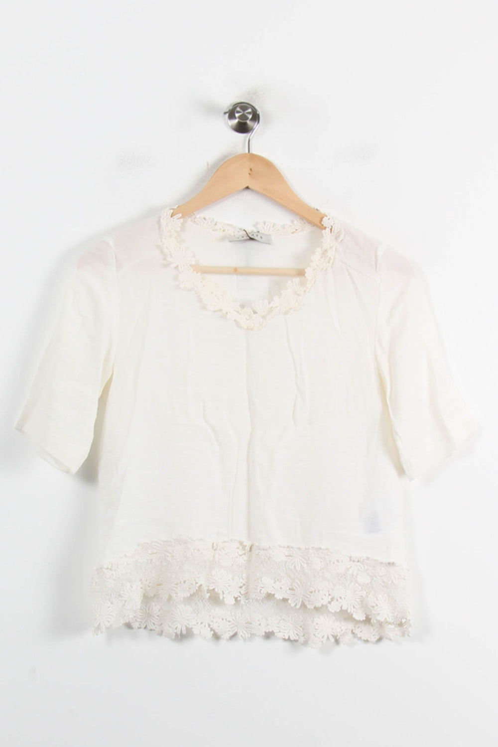 Blouse Blanche - Taille S/36 de la marque Sandro | PARAD62062 - Vendu par Paradigme - Image 2