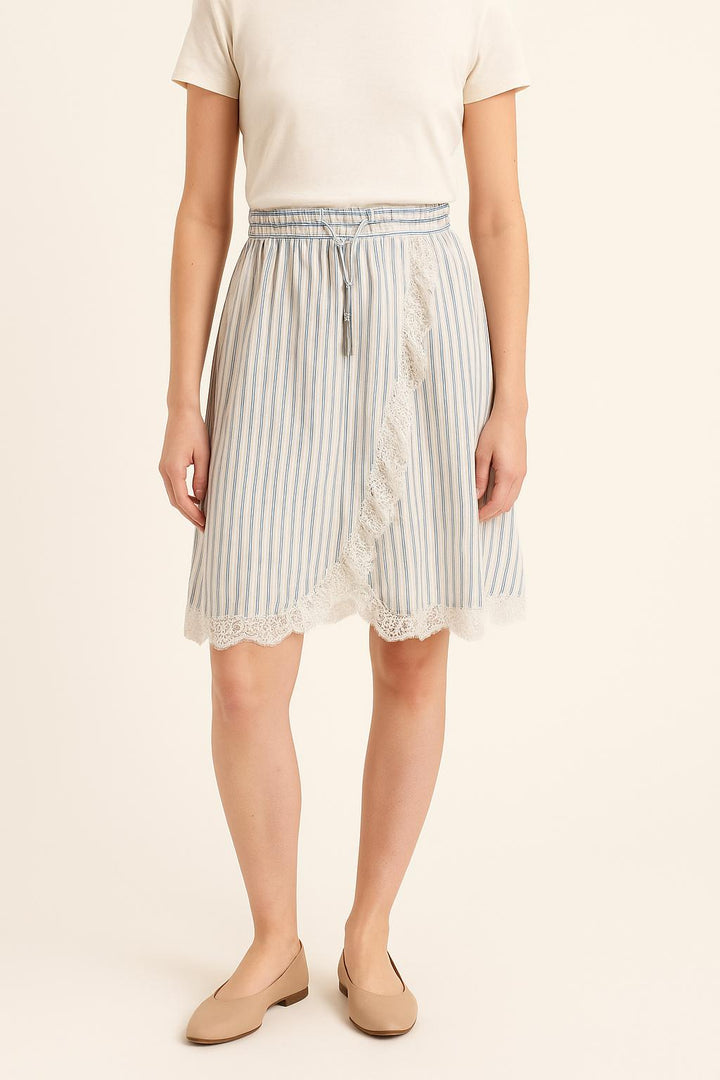 Jupe Courte Bleu et Blanche - Taille S/36 de la marque The Kooples | PARAD62064 - Vendu par Paradigme - Image 1