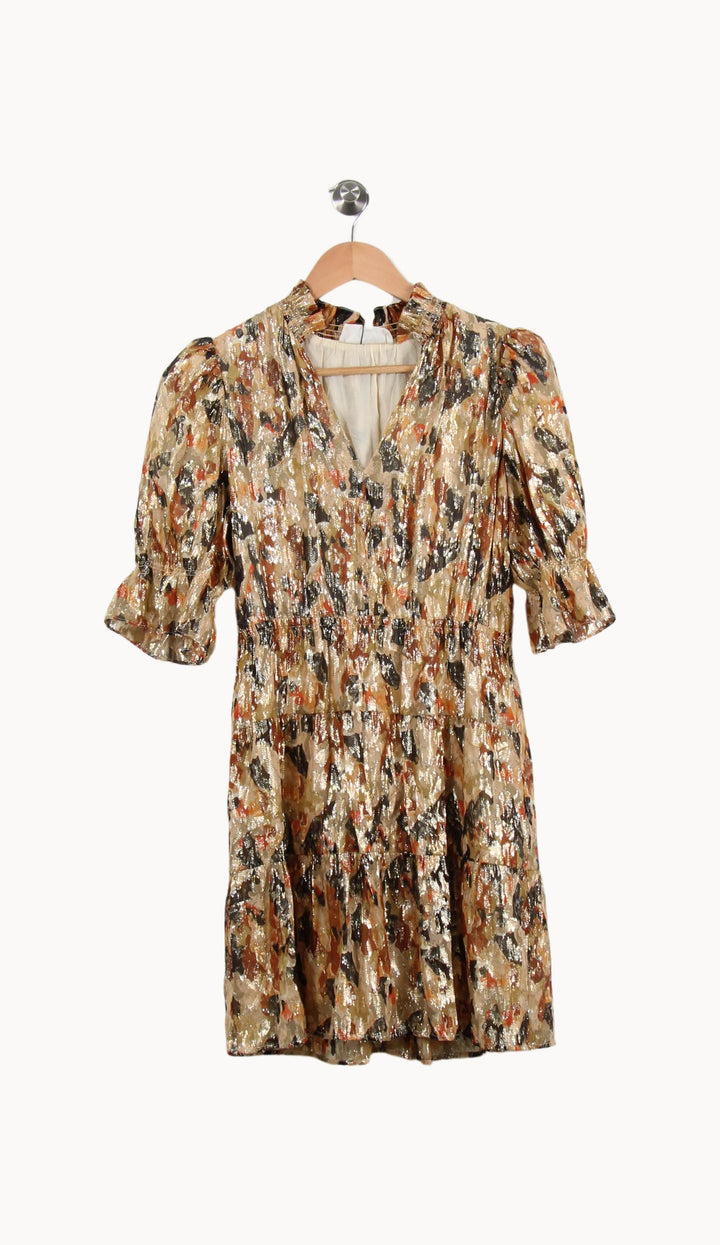 Robe Courte Dorée et Noire - Taille S/36 de la marque ba&sh | PARAD62072 - Vendu par Paradigme - Image 2