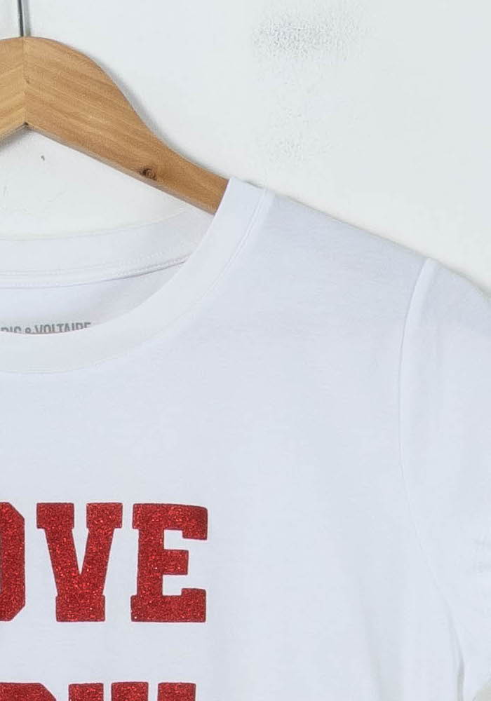 Tee-shirt Blanc et Rouge - Taille M/38 de la marque Zadig&Voltaire | PARAD62084 - Vendu par Paradigme - Image 3