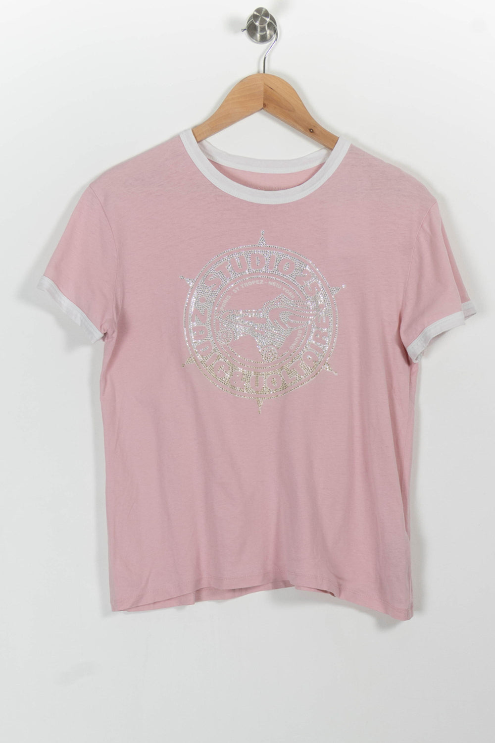 Tee shirt Rose et Blanc - Taille S/36 de la marque Zadig&Voltaire | PARAD62088 - Vendu par Paradigme - Image 2