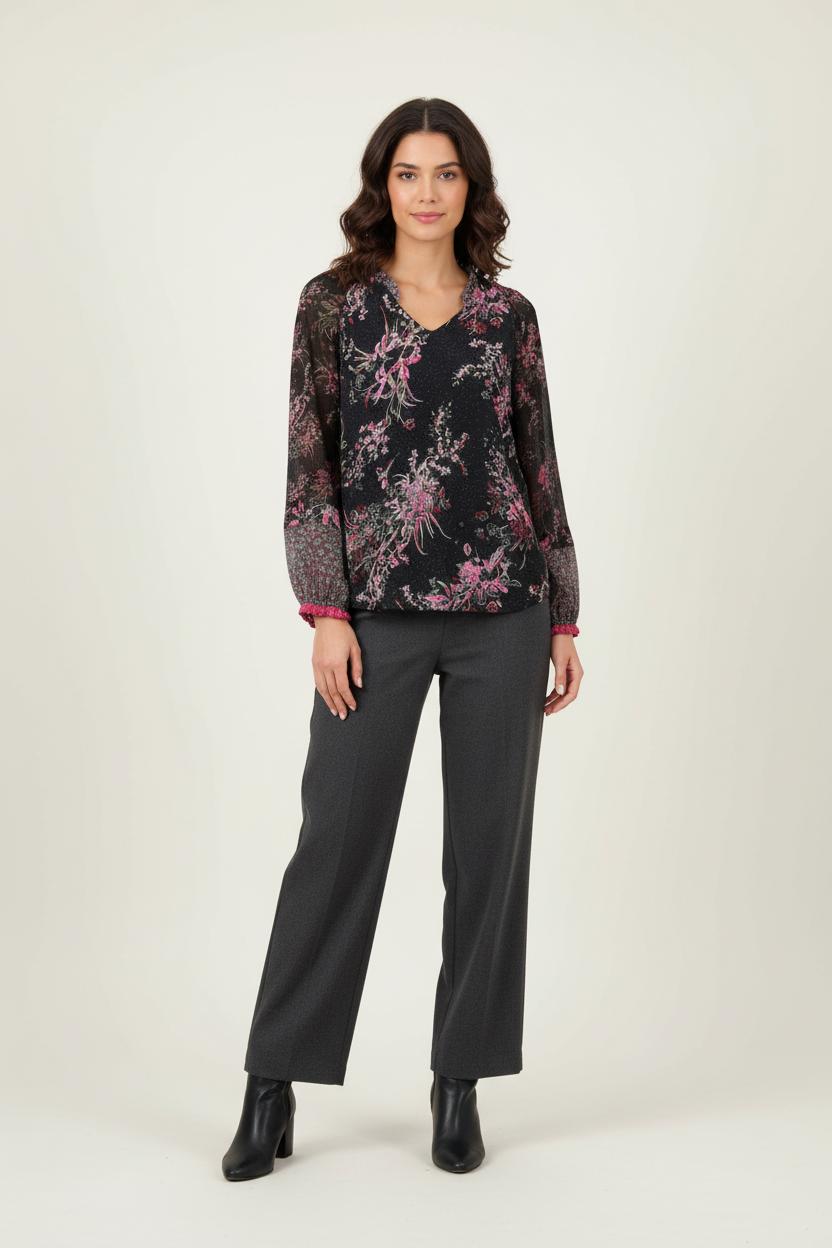 Blouse Noire et Rose - Taille S/36 de la marque One Step | PARAD62099 - Vendu par Paradigme - Image 1