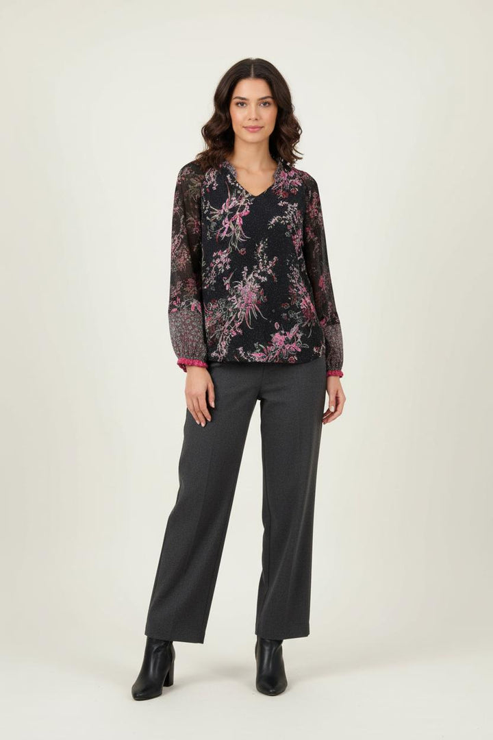 Blouse Noire et Rose - Taille S/36 de la marque One Step | PARAD62099 - Vendu par Paradigme - Image 1