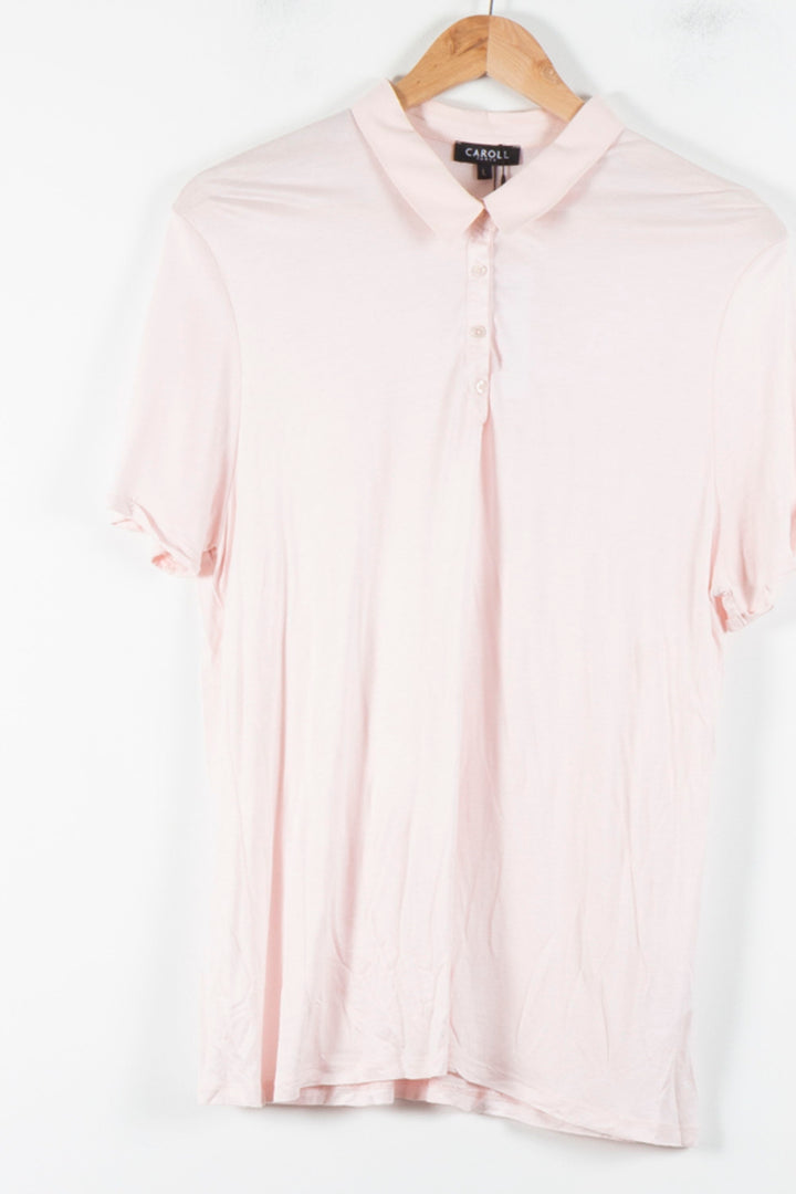 Polo Rose - Taille L/40 de la marque Caroll | PARAD62108 - Vendu par Paradigme - Image 2